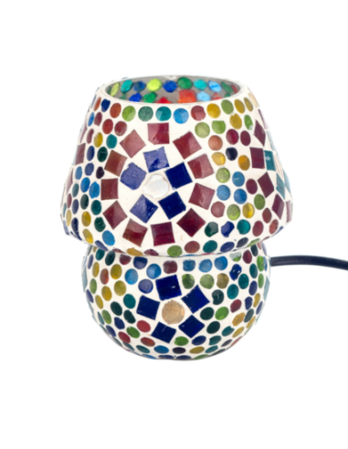 Lámpara Craquelada mosaico Fox Home Online 11x11x13cm. Bombilla led incluida