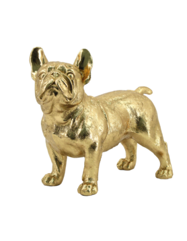 Figura Perro Bulldog Frances  Dorado 35 x 14 x 31 cm