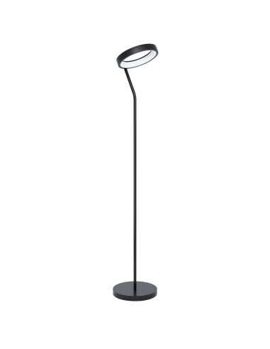 Lámpara de pie MARGHERA-Z, Acero Negro / Plástico Blanco