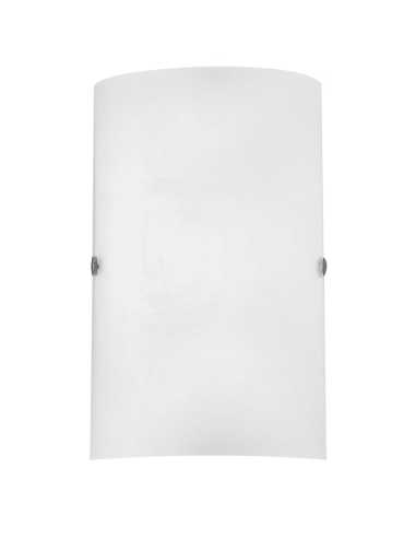 Lámpara de pared TROY 3, Acero Níquel-mate / Vidrio satinado Blanco