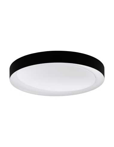 Lámpara de techo LAURITO, Acero Blanco / Plástico Negro, blanco