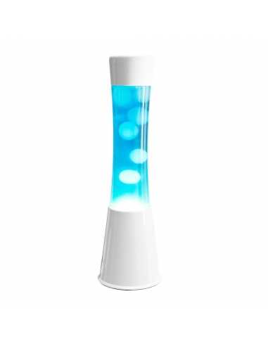 Lámpara de Lava - Base Blanca / Líquido Azul / Lava Menta